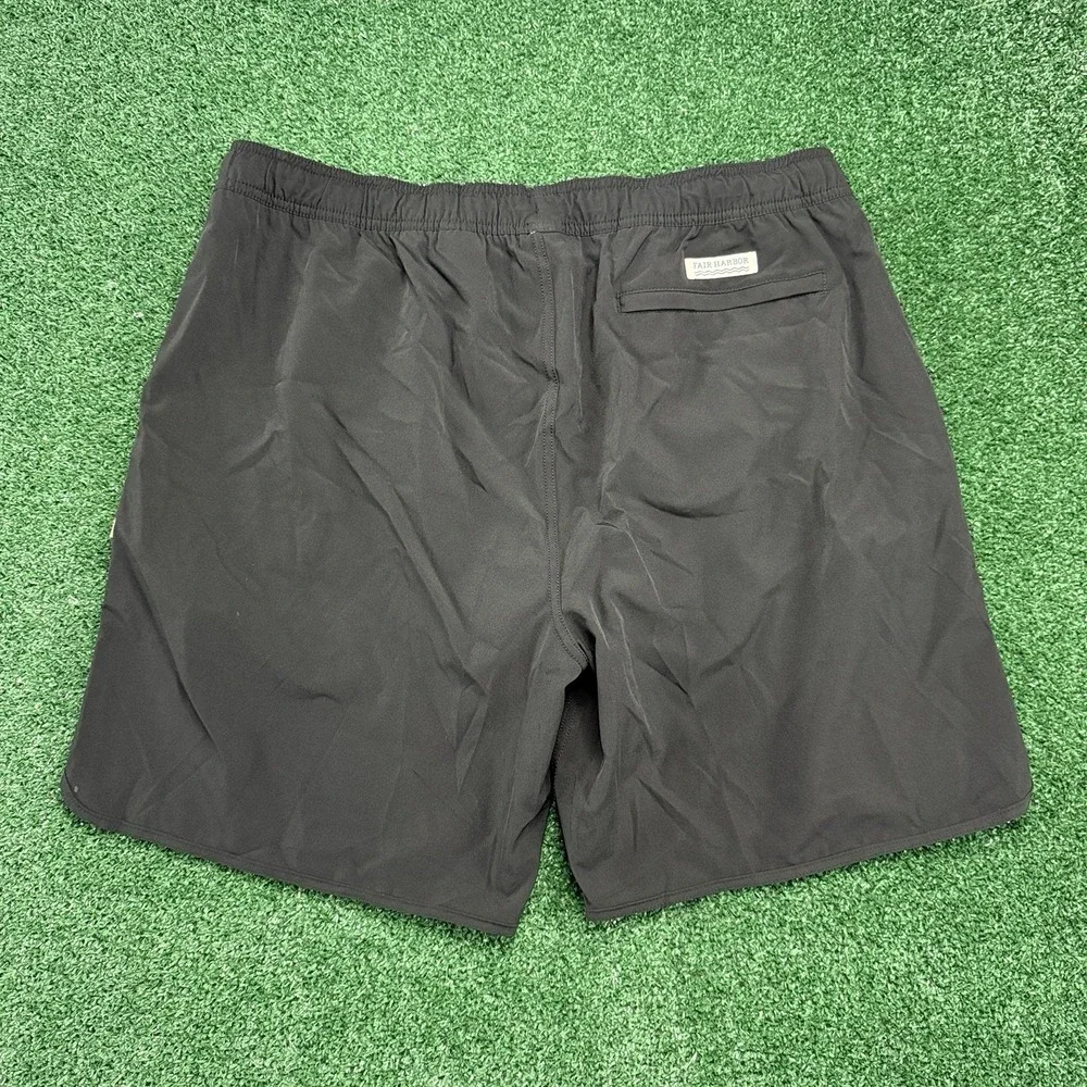New Fair Harbor Men's Liner Drawstring Athletic Gym Shorts Size 3XL XXXL Black
